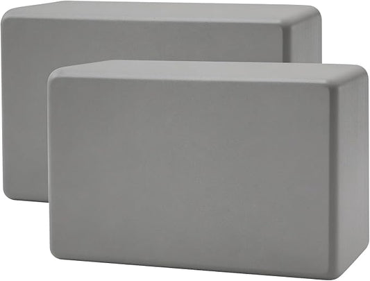 Yoga Blocks 2 Pack 3x6x9IN Foam Block Supportive Latex-Free with Rounded Edges, Non-Slip Exercise Blocks for Pilates, Meditation, Balance, Stretching and Deep Poses