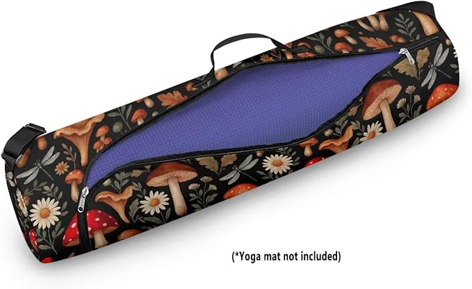 Yoga Mat Bag with Adjustable Shoulder Strap and Handle Zipper, 30in Wide x 6.3in Diameter for Yoga Mat Storage