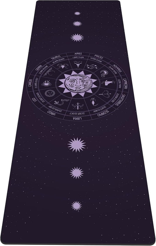 nuveti Yoga Mat Print Extra Thick TPE Non Slip Fitness Exercise Mat with Carrying Bag,72"x24" Extra Thick 6MM Exercise & Workout Mat for Yoga, Pilates Fitness and Floor Exercises
