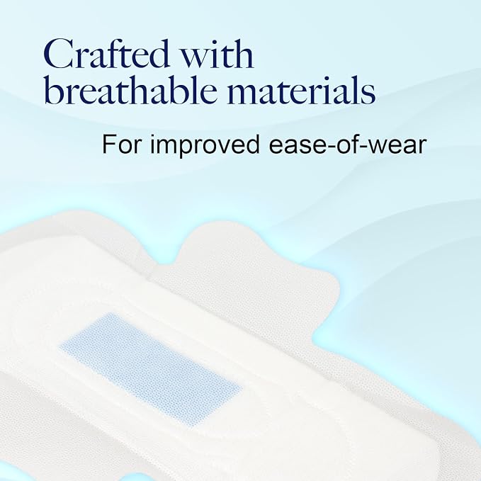 Dynarex Ultra Thin Maxi Pads with Wings - Light Absorbency Feminine Santiary Pads, Secure Fit, Leak-Free Protection, Unscented, Case of 2 Boxes, 48 per Box