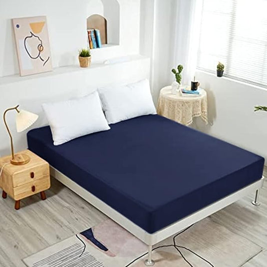 NHNHN 2 Pack Fitted Sheet-Deep Pockets-Soft Microfiber-Easy Care-Shrinkage and Fade Resistant-Fitted Sheets Full Size for Girl Woman Teens Kids-2 Sets of Fitted Sheet (Full, Navy)