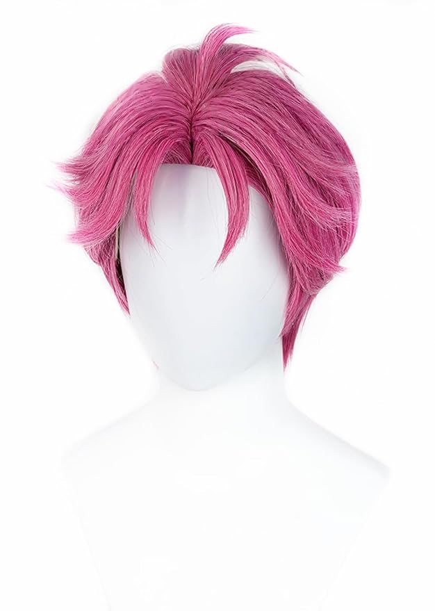 Anime Cosplay Wig Rose Red Men's Short Hair Halloween Party Costume Wigs