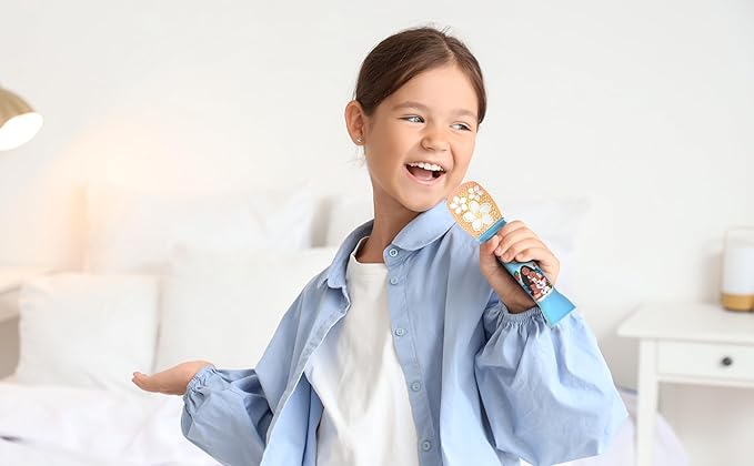 ekids Disney Princess Moana Toy Microphone for Kids, Musical Toy for Girls with Built-in Music, Kids Microphone Designed For Fans of Moana Toys for Girls