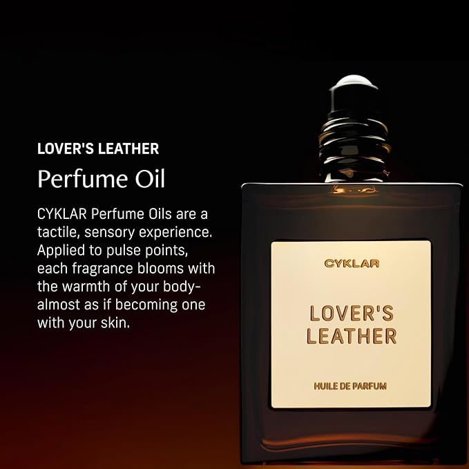 CYKLAR Perfume Oil for Skin – Lover’s Leather Scent – Spicy, Sensual & Earthy Perfume Fragrance with Saffron, Leather & Sandalwood Notes – Travel-Friendly 15ml