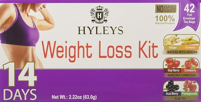 HYLEYS 14 Day Weight Loss Tea – 42 Tea Bags (12 Pack - 504 Tea Bags Total) – Garcinia Cambogia, Matcha Green Tea, Senna & Natural Flavors – Supports Weight Loss, Digestion & Metabolism