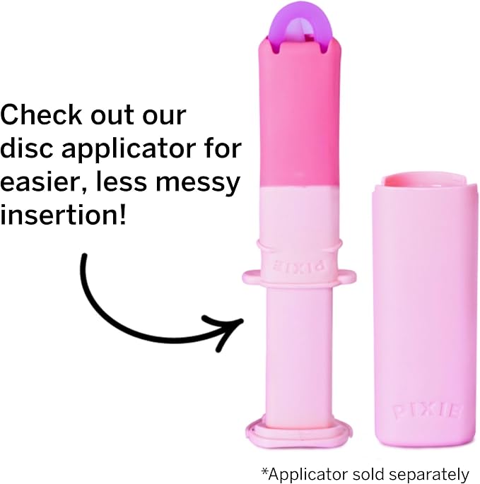 Pixie Menstrual Disc for Feminine Care - Ranked 1 for Best Tampon Alternative Period Disc - 100% Medical-Grade Silicone - Removes Like a Tampon - Wear 12 Hours - Capacity of 3 Tampons (Small)