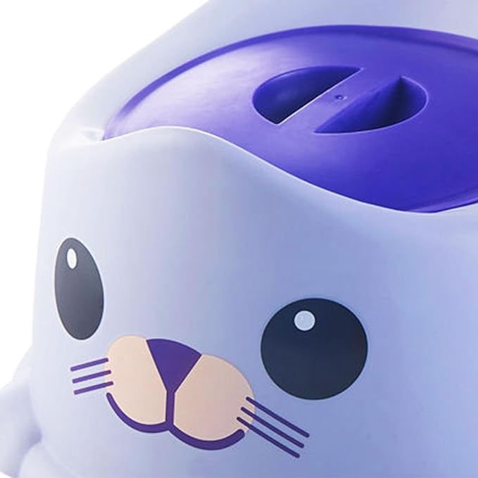 Baby Potty Chair Urinal Travel Easy to Clean Portable Adorable for 1-6 Years Old with Lid Potty Seat Animal Potty, Blue