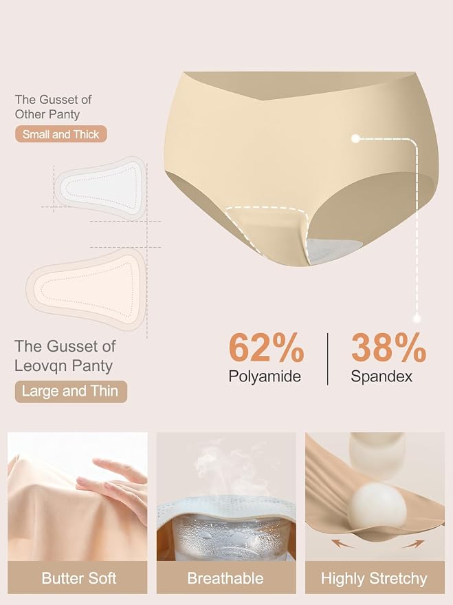 Camel Toe Underwear for Women Seamless Underwear No Show Camel Toe Concealer Invisible Workout Gym Yoga Panties