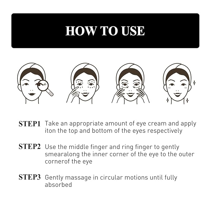 Snake Peptide Eye Cream，Anti-Aging Eye Cream for Dark Circles, Puffiness & Wrinkles, Hydrating Eye Treatment with Niacinamide & Glycerin (1)