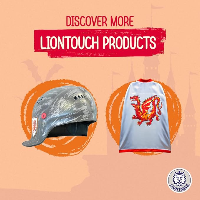 Liontouch - Amber Dragon Foam Sword & Shield for Boys Aged 3-8 Years | Medieval Knight Set for Pretend Play with Red Dragon Theme | Safe Weapons & Battle Accessories for Dress Up & Costumes