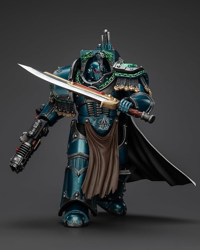 JoyToy 40K Genuine License 1:18 Action Figure, Alpha Legion Legion Praetor in Cataphractii Terminator Armour, 4.96 inch Collectible Action Figures Sets