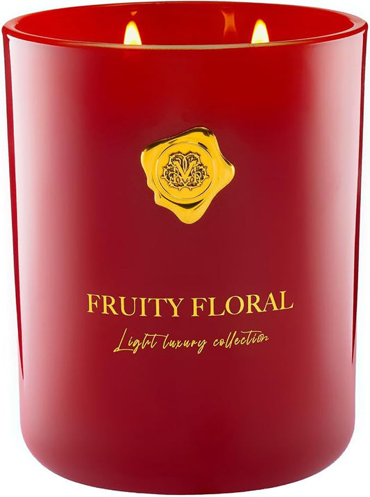 M&SENSE Fruity & Floral Scented Candle | 90-Hour Burn, 16.6 oz | Long-Lasting for Mood Healing and Gifting | Natural Non-Toxic Soy Wax | for Bathroom, Kitchen, Office