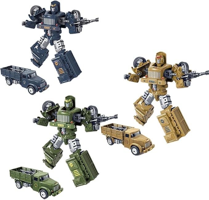 Yellow Children's Toy Transform Robot Alloy Truck Deformation Robot Inertia Sliding Alloy car Model Action Fiqure Toy