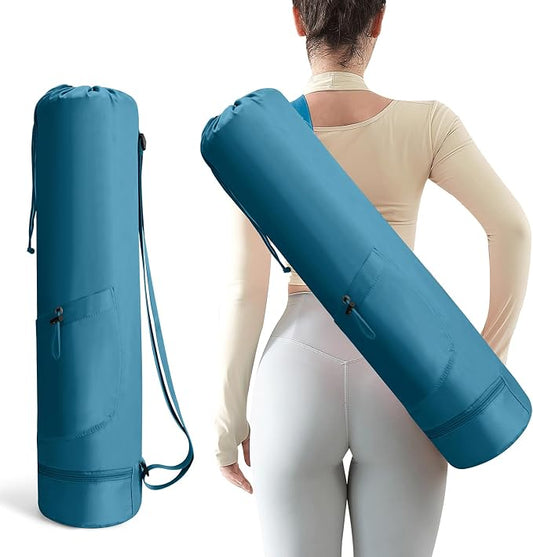 Yoga Mat Bag, Yoga Bag with Adjustable Strap and Pockets for Women & Men, Lightweight Carrier for Yoga, Workout, Outdoor Use