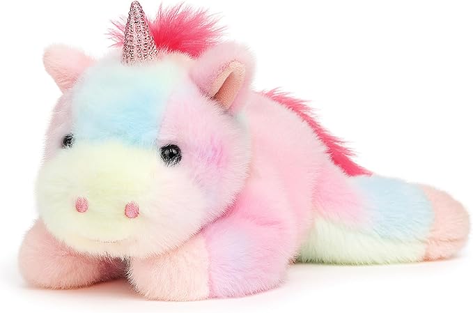 Adorable Rainbow Unicorn Stuffed Animal Soft Stress Relief Plush Toy Cute Birthday Gifts for Boys Girls Kids Toddlers