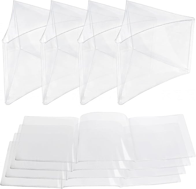 4 Pcs 2026 Mahjong Card Sleeve, Large Print PVC Protectors for Mah Jong Scorecards, Transparent Mahjong Card Holder, Durable Clear Plastic Sleeves Fits 6 1/8" x 4 3/4" Cards