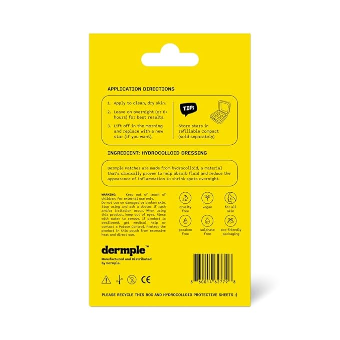 Pimple Patch Color Paper Boxes (72 Count) (Yellow)