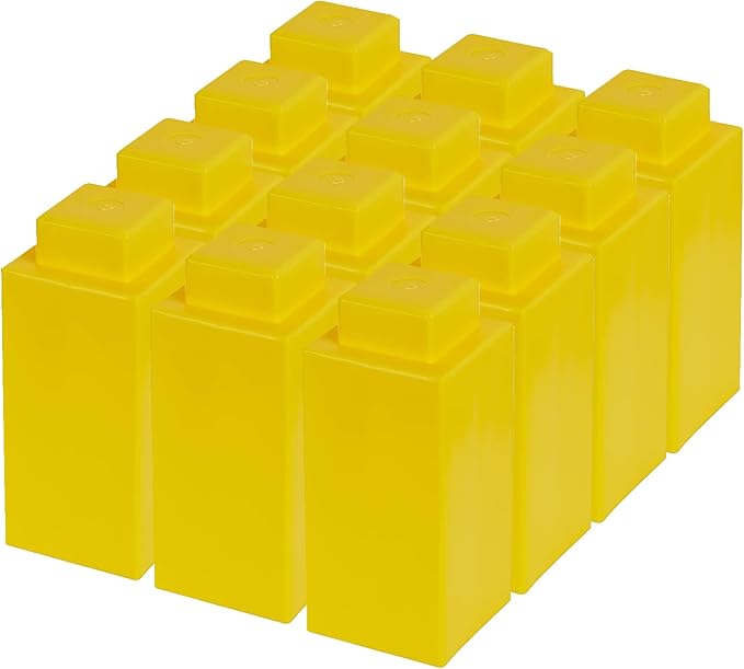 EverBlock 3" x 3" Single Life-Size Plastic Modular Bulk Pack | Giant Building Blocks | Easy to Connect & Reuse | Indoor & Outdoor Use | Build Displays & Structures | Yellow
