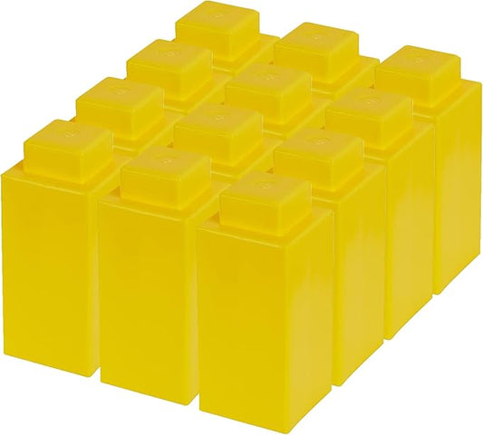 EverBlock 3" x 3" Single Life-Size Plastic Modular Bulk Pack | Giant Building Blocks | Easy to Connect & Reuse | Indoor & Outdoor Use | Build Displays & Structures | Yellow