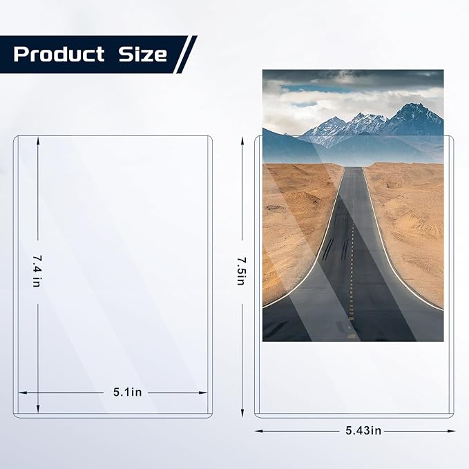 30 Pack Rigid Print Protectors 5" x 7" Clear Photo Protectors Hard Plastic Photo Sleeves Top Loading Card Plastic Sleeves