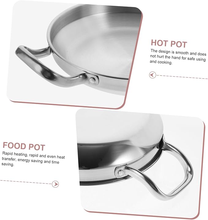 Stainless Steel Griddle Stainless Steel Pots Large Pot for Cooking Korean Pan Small s for Cooking Ramen Steel Pans for Home Pan Hot Commercial Individual