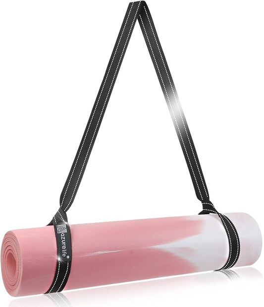 A AZURELIFE [MAT NOT Included] Yoga Mat Sling, Yoga Mat Straps for Carrying, Easy-Cinch Yoga Mat Holder Strap