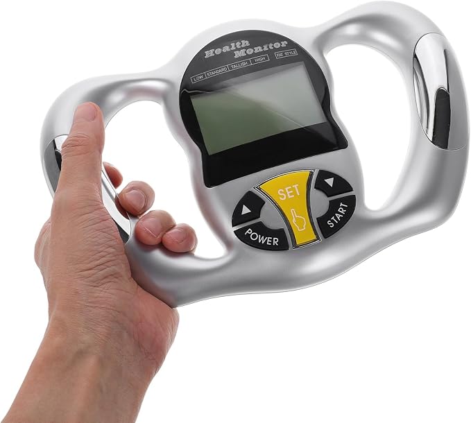 Handheld Digital Body Fat Analyzer Bmi Calculator Portable Health Monitor for Fitness Tracking Accurate Body Fat and Bmi Measurement Lightweight and Easy to Use