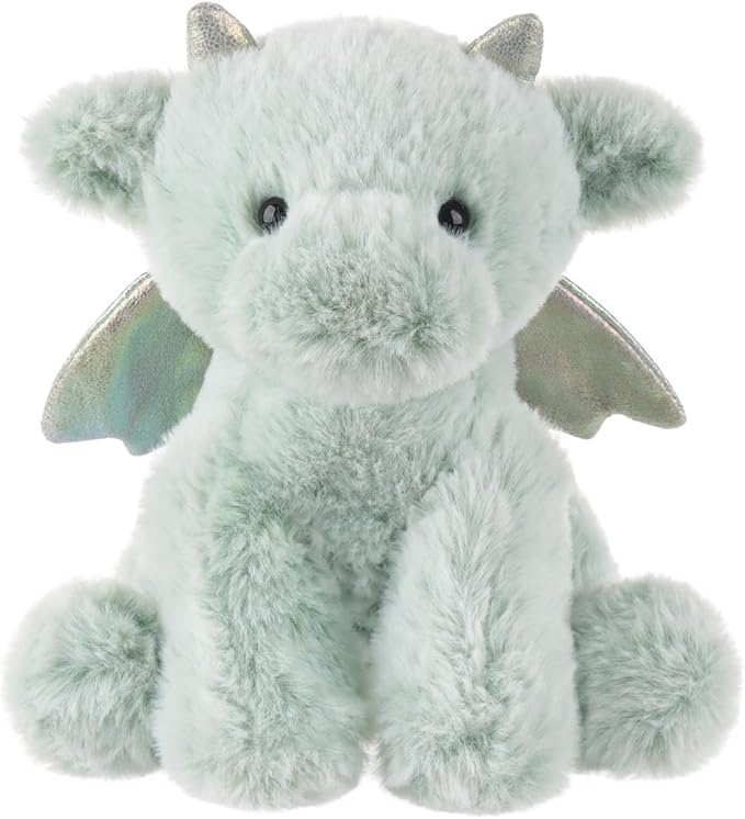 Apricot Lamb Toys Plush Green Plush Dragon Dinosaur Stuffed Animal Soft Cuddly Perfect for Child （Medium, 12 Inches ）