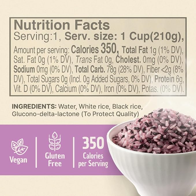 O'food Instant Rice | Cooked Sticky Rice Bowls (Bap) – [BROWN Rice | 12 Pack] Healthy Microwavable Korean Sticky Rice Cup | Gluten-Free | Long Shelf Life | Ready in 90 Secs | Quick Meal