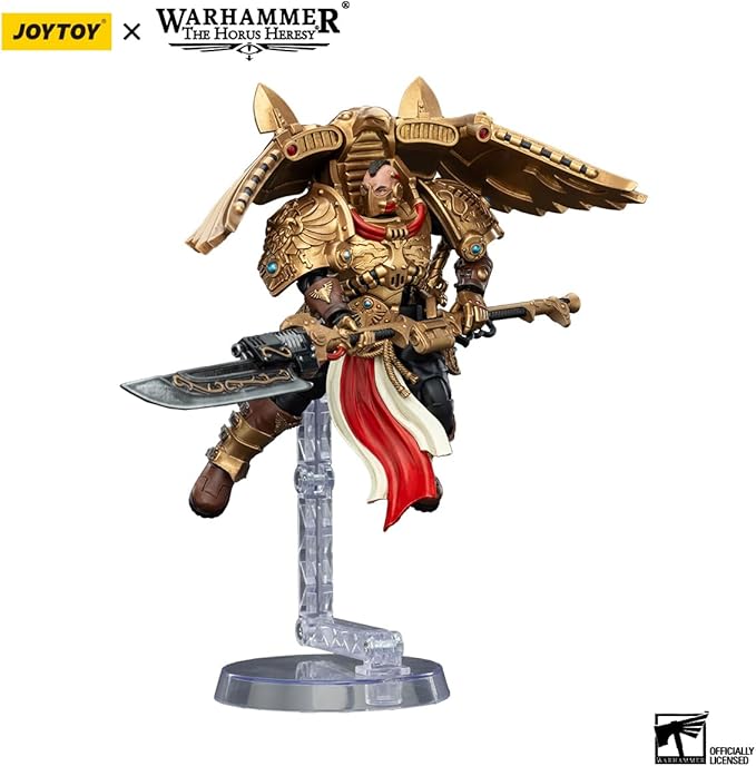 JOYTOY Warhammer The Horus Heresy Legio Custodes Custodian Venatari Squad Venatari with Venatari Lance, 1:18 Scale 5.4in Action Figure Mecha Joy Toy Collection Model