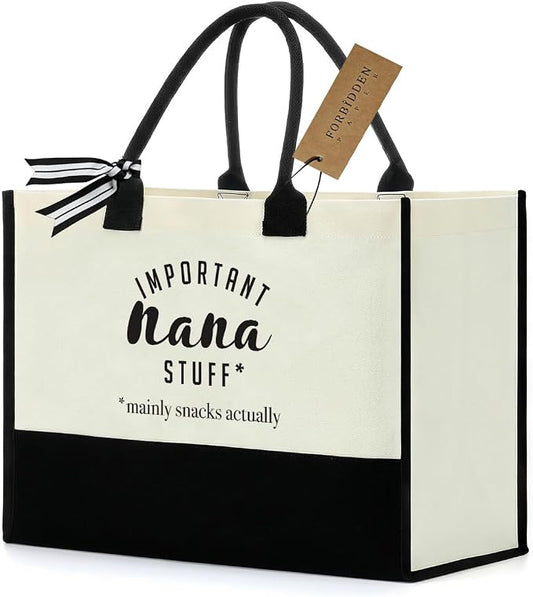 FORBIDDEN PAPER Gifts Tote Bag Important Stuff Tote Gift Gifts Birthday for Shopping Bag Grocery Bag Utility Tote
