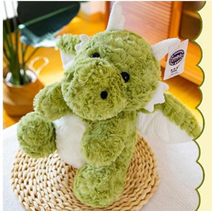 Dragon Stuffed Animal Cute Dragon Plush Toy 9 inch for Girls Boys 7.8 inch (jiaolong lvse)