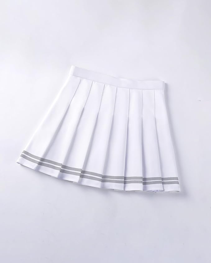 SCKTOO Women's High Waist A-Line Pleated Tennis Mini Skirt Built-in Shorts | Soft Comfort Low-Stretch Fabric Side Zipper Flared Skater Skirt for Y2K Casual Wear School Uniform Cheer Golf Outfits
