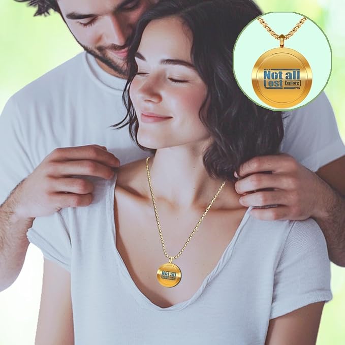 Aromatherapy Diffuser Necklace-alphabet Essential Oil Necklace,Aromatherapy Diffuser Pendant For Men and Women,Portable,Suitable for Yoga,Meditation,Travel,Stress Relief Gift(Gold 30mm)