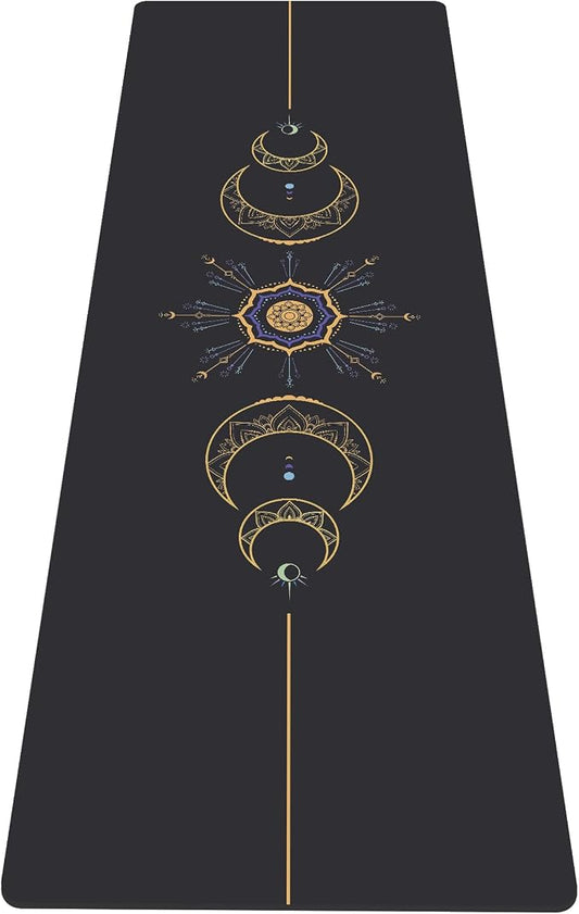 nuveti Yoga Mat Print Extra Thick TPE Non Slip Fitness Exercise Mat with Carrying Bag,72"x24" Extra Thick 6MM Exercise & Workout Mat for Yoga, Pilates Fitness and Floor Exercises