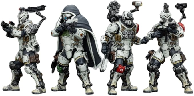 JoyToy 1/18 Scale 4pcs Action Figures Mecha Sorrow Expeditionary Forces 09th Legion Assault Company Sergeant Major, Assaulter, Sniper, Signaller
