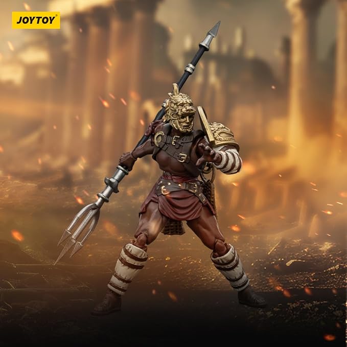 JOYTOY 1/18 Strife Roman Gladiator Retiarius Gladiator Collector's Edition Action Figure-4.25in