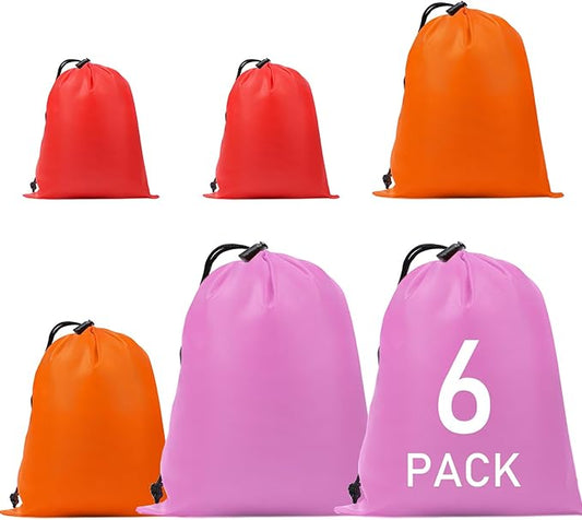 iMucci Upgrade Drawstring Bag Sack Nylon Bag Ditty Bag for Gym Traveling, Hiking, Yoga, Shopping
