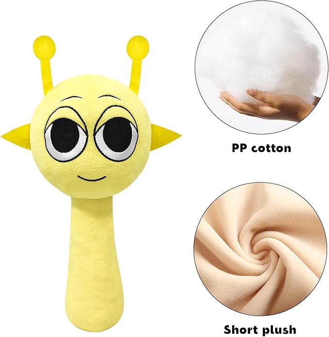 Plush Toys, Horror Games Plushies Toy for Fans, Soft Stuffed Animal Pillow Figure Doll Christmas Birthday Gifts for Adult Kids（Blue+Yellow）