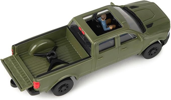 Agriculture 1/32 Green Pickup Truck with Horse Trailer & Figures 47599
