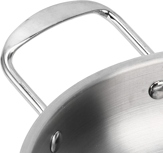 Ramen Pot Binaural Heating Evenly Noodle Pot Steel Color Korean Ramen for Spaghetti Soup Porridge Noodle Noodles, Pasta(18cm