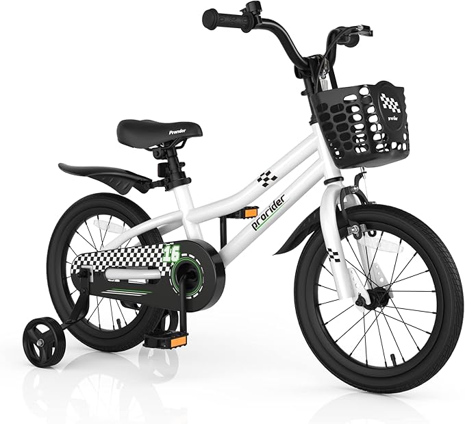 BABY JOY Kids Bike, 12 14 16 18 20 Inch Children Bikes for Boys Girls Teens 3-8 8+ Years w/Training Wheels or Kickstand, Handbrake, Coaster Brake & Removable Basket, Kids Bicycle of Multiple Colors