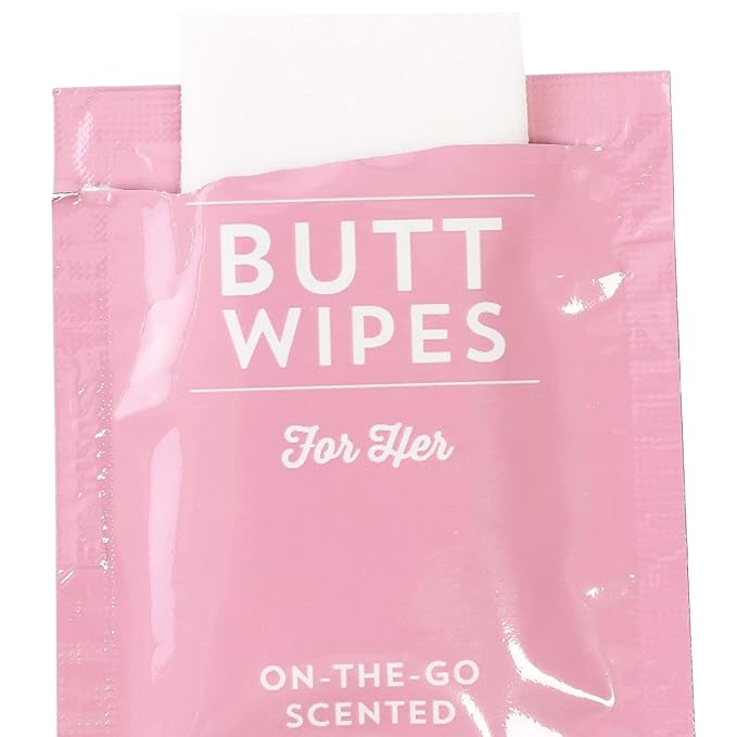 BLUE PANDA Wet Travel Wipes - Individually Wrapped Packets for On-the-Go - Flushable Wipes for Adults - Aloe Vera Scented Travel Toiletries & Purse Essentials - 100 Count, Pink