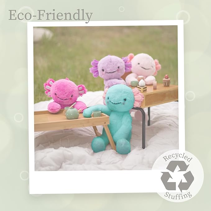 World's Softest Plush Axie Axolotl, Aqua, Lushee, Large, 16" Stuffed Animal for Baby, Toddler, Kids, Adults - Soft, Huggable Stuffed Axolotl- Adorable Toy Made from Kid-Friendly, Quality Materials