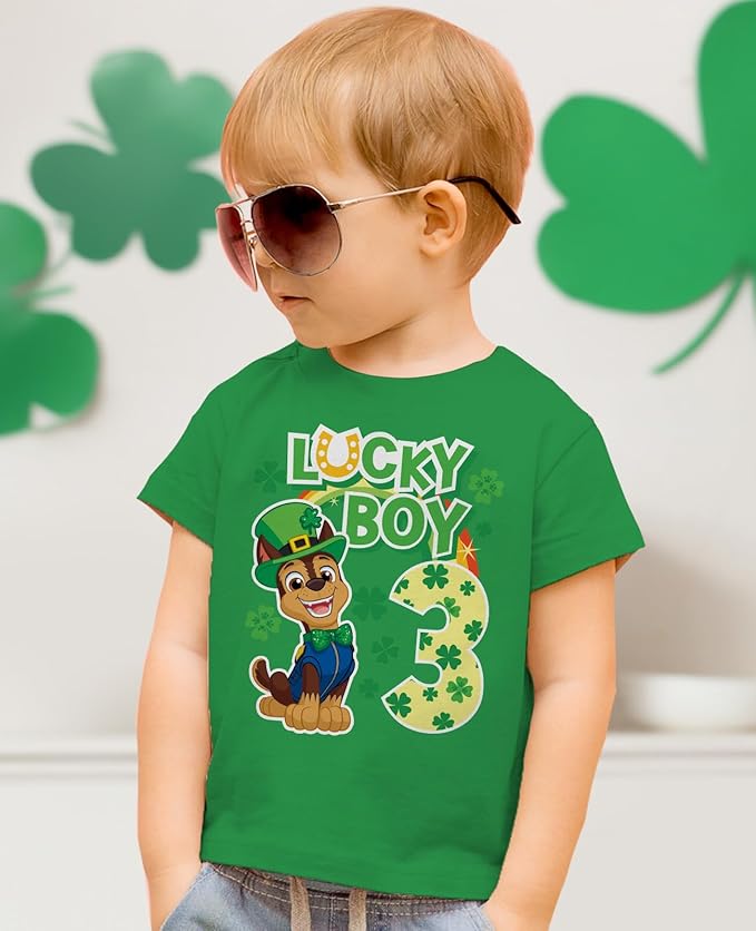 Paw Patrol Chase 3rd Birthday Boy Shirt - Toddler T-Shirt Gift Outfit for Party - Clothes for 3 Year Old Boys