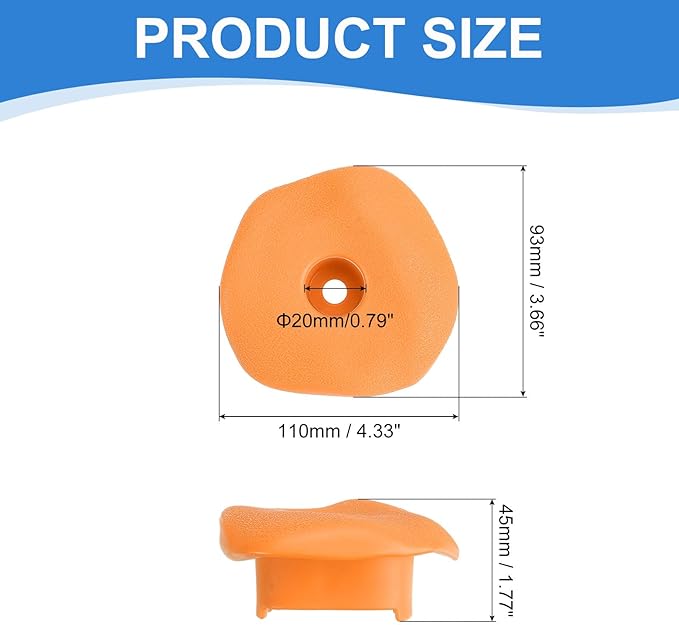 PATIKIL Rock Climbing Holds, Climbing Rock Wall Grips Play Set Climber Attachments with Single Holes for Playground