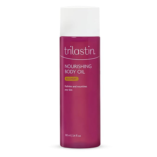 TriLASTIN Body Oil (3.4oz) | Vitamin-Infused Stretch Mark Oil | Body Serum for Scars, Stretch Marks, and Moisturizing | Paraben-Free and Hypoallergenic