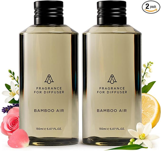 AromaPlan Hotel Scents Bamboo Air 5 Fl Oz (2 Pack), Luxury Aroma & Hotel Fragrance Diffuser Oil- Hotel Diffuser Oil for Aromatherapy- USA Made, Bigger Bottle, Bolder Aroma & Longer Lasting