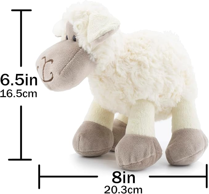 6.5" White/Cream Sheep Stuffed Animals for Boys and Girls,Soft and Adorable Lamb Plush Toys for Newborn Babies,Great Gifts