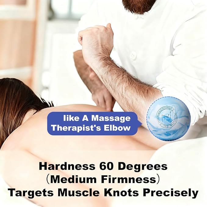 FITZELAR Massage Lacrosse Balls for Myofascial Release, Quality Certification, Massage Deep Tissue for Back and Shoulder, Trigger Point Therapy, Muscle Knots, Relieving Muscle Pain (2Blue)